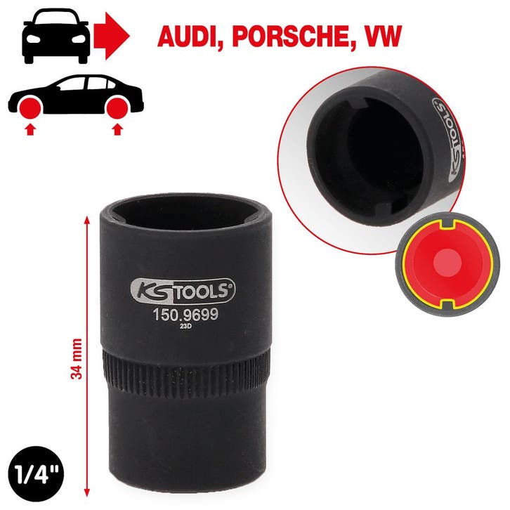 KS Tools Dopsleutel Restdrukventiel Luchtvering, Auto diversen, Autogereedschap, Nieuw, Verzenden
