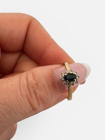 Sans prix de réserve - Bague - 18 carats Or jaune Saphir -