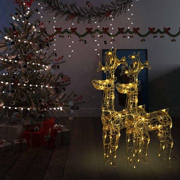 vidaXL Kerstversiering rendier 2 st 60x16x100 cm acryl, Diversen, Verzenden, Nieuw