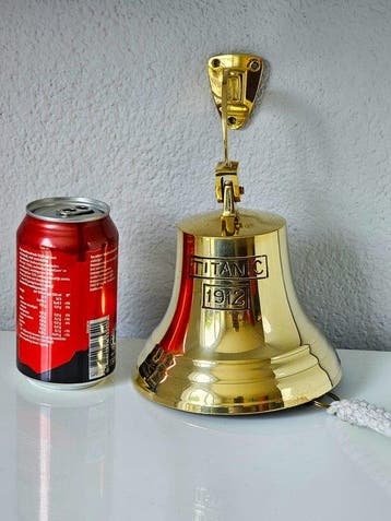 Cloche de quart - Laiton, corde - modèle Titanic 1912