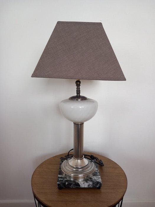 Tafellamp - Opaline glas, Antiquités & Art, Antiquités | Éclairage