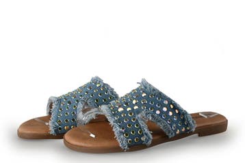Ann Rocks Slippers in maat 37 Blauw, Kleding | Dames, Schoenen, Slippers, Ann Rocks, Zo goed als nieuw, Verzenden