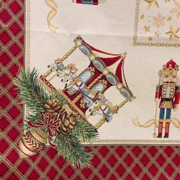 AA303 - Gobelin-Kersttafelkleed – Notenkraker en antiek