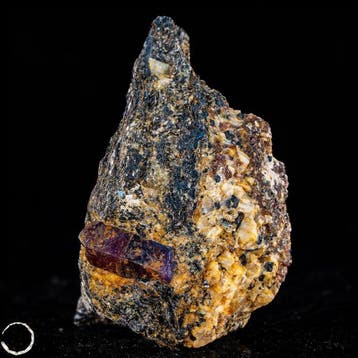 Zeldzaam natuurlijk robijn-ruw kristal op matrix – intens