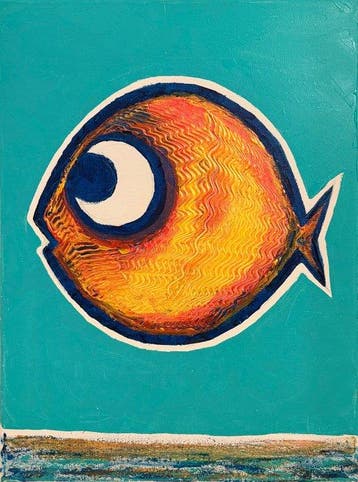 Denis Kuvayev (1971) - Goldfish on golden bottom - No