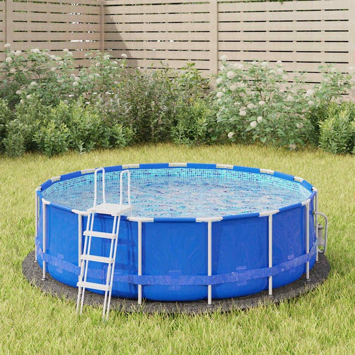 vidaXL Zwembadgrondzeil Ø244 cm polyester geotextiel, Tuin en Terras, Zwembaden, Nieuw, Verzenden