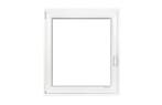 PVC raam draaikiep b100xh120cm wit stomp, Gevelraam of Ruit, 80 tot 120 cm, 120 tot 160 cm, Nieuw