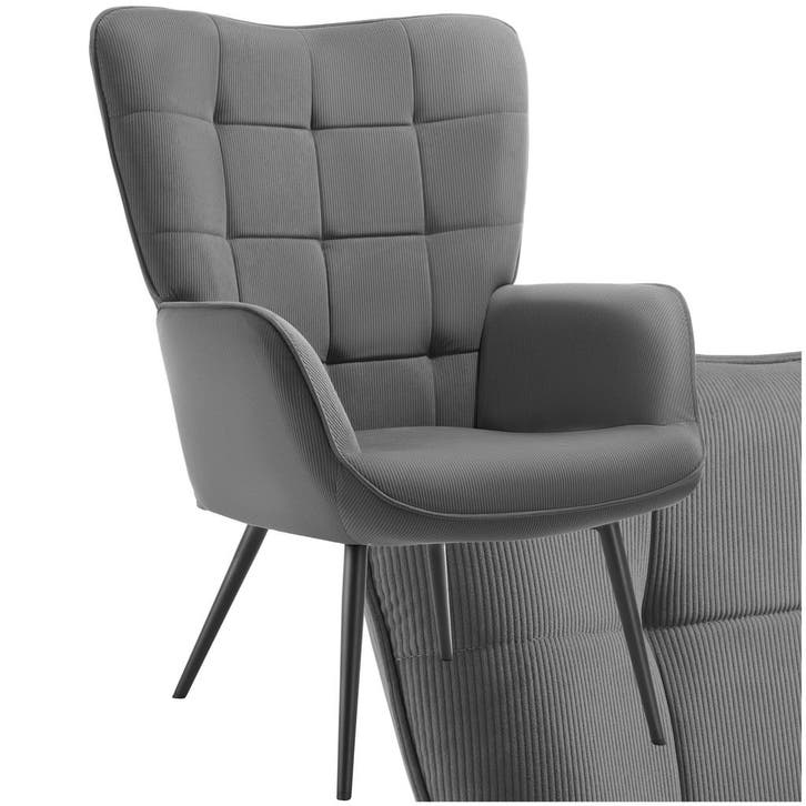 Fauteuil Hygge gestoffeerd, ergonomisch, draagkracht 150 kg, Maison & Meubles, Chaises, Envoi