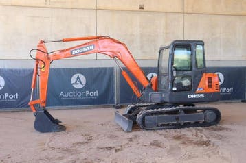 Veiling: Rupsgraafmachine Doosan DH55-V Diesel 40kW, Ophalen