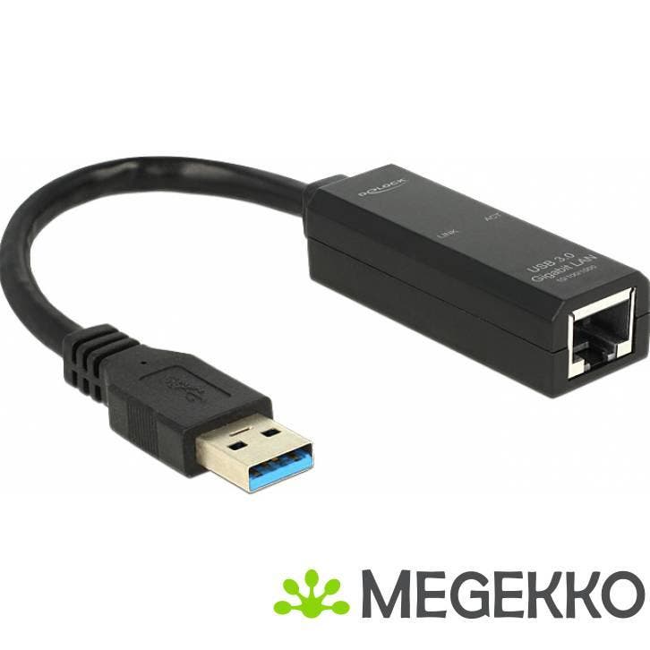 Delock 62616 USB Type-A-adapter naar Gigabit LAN, Computers en Software, Netwerkkaarten, Nieuw, Verzenden