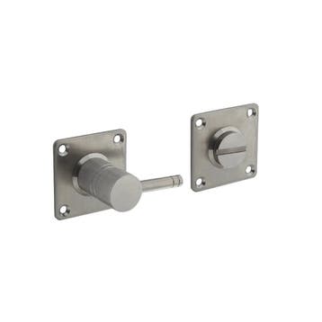 WC slot vierkant 42x42x2mm geborsteld RVS - met vrij/beze..., Doe-het-zelf en Bouw, Ophalen of Verzenden, Nieuw, Slot