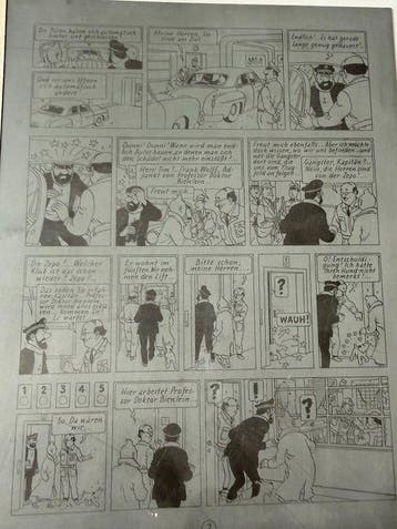 Tim der Pfiffige reporter - ancienne plaque imprimerie en