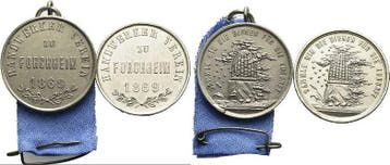 Medaille 1869 Bayern-forchheim, Verzenden