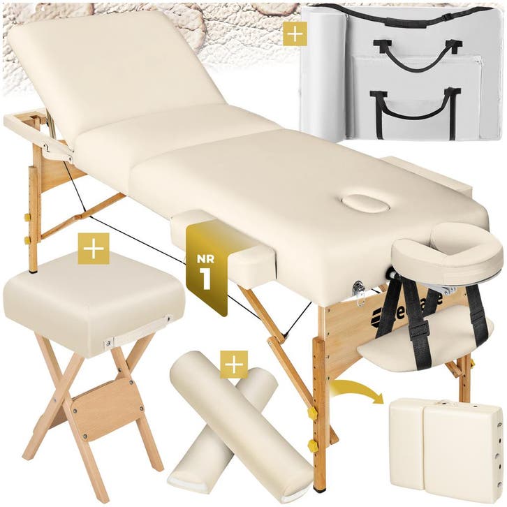 Massagetafel-set 3 zones met 10cm matras, Sport en Fitness, Massageproducten, Verzenden