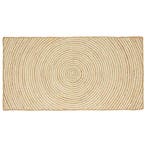 vidaXL Tapijt Natuurlijk en Wit 100 x 200 cm Jute, Maison & Meubles, Ameublement | Tapis & Moquettes, Verzenden