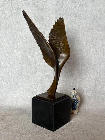 Statue, Paar vleugels 34 cm / 2.5 kg - 34 cm - Bronze,
