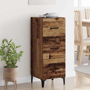 vidaXL Dressoir Oud Hout 34,5 x 34 x 90 cm Bewerkt hout, Verzenden