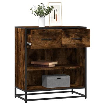vidaXL Dressoir 68x35x76 cm bewerkt hout gerookt, Verzenden