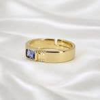 Zonder minimumprijs - Ring Verguld Tanzaniet - Diamant - 18k, Nieuw