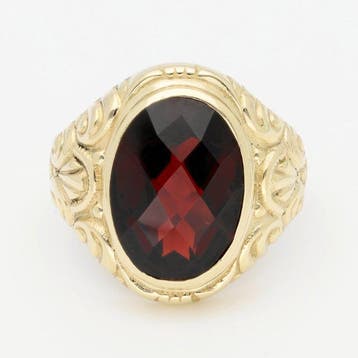 Bague - 14 carats Or jaune - grenade