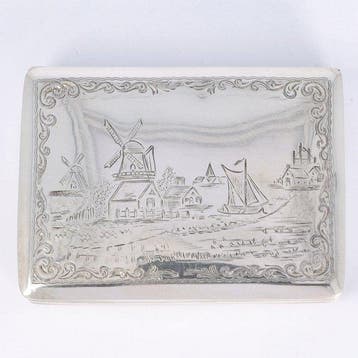(Schoonhoven 1929) - Tabaksdoos - .833 zilver