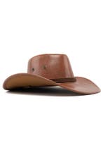 Cowboyhoed Leatherlook Cognacbruin Cognac Bruin Leren Cowgir, Ophalen of Verzenden