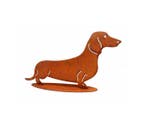 Ornement décoratif - Dachshund en acier corten