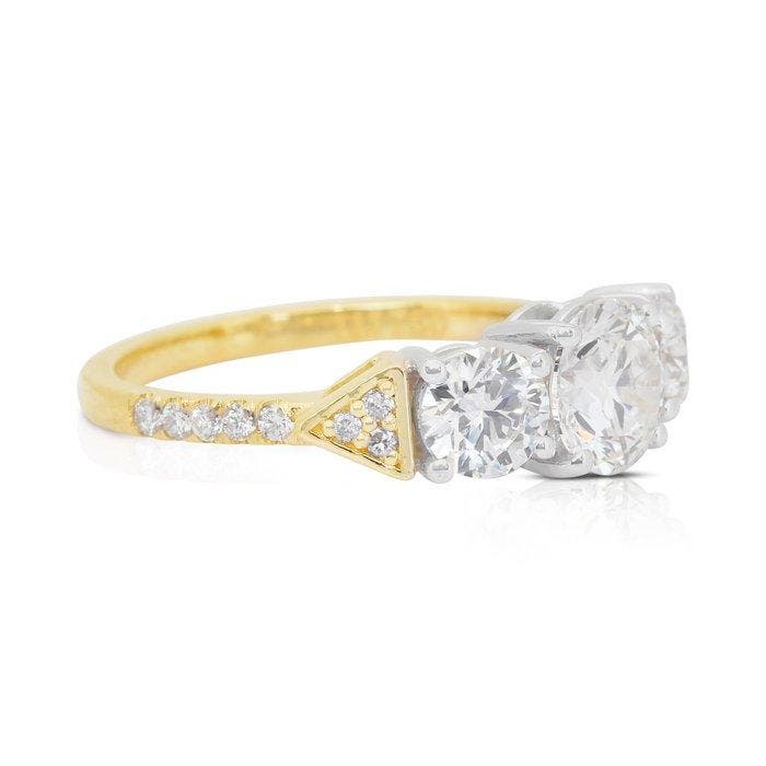 Zonder minimumprijs - Ring - 18 karaat Geel goud, Witgoud -, Handtassen en Accessoires, Ringen
