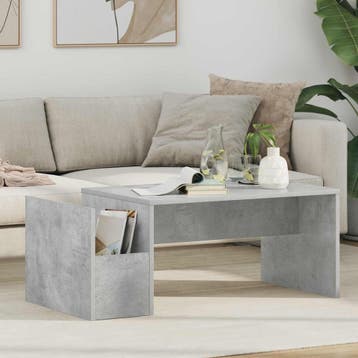 vidaXL Salontafel Beton Grijs 90 x 45 x 35 cm Bewerkt hout, Verzenden, Nieuw