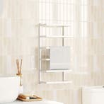 vidaXL Handdoekenrek 24x12x48 cm staal wit, Huis en Inrichting, Badkamer | Badtextiel en Accessoires, Verzenden, Nieuw