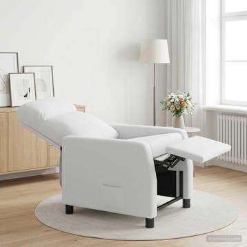 vidaXL Recliner Wit Stof, Verzenden, Nieuw