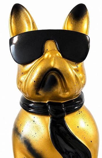 Daluxe Art - 1999 • XXL Golden Dog Display – 90 cm, Antiek en Kunst