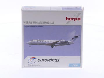 Schaal 1:500 Herpa Canadair Jet Eurowings Reg. D-ALIT #8316, Ophalen of Verzenden, Zo goed als nieuw