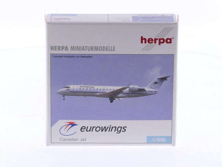 Schaal 1:500 Herpa Canadair Jet Eurowings Reg. D-ALIT #8316, Hobby & Loisirs créatifs, Modélisme | Avions & Hélicoptères, Enlèvement ou Envoi