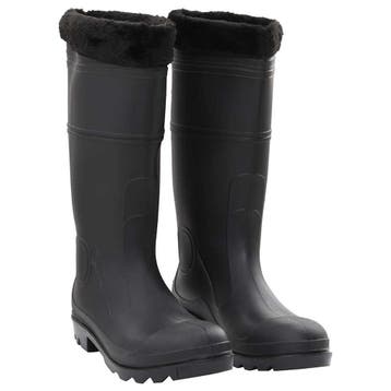 vidaXL Regenlaarzen met verwijderbare sokken maat 46 PVC, Verzenden, Nieuw