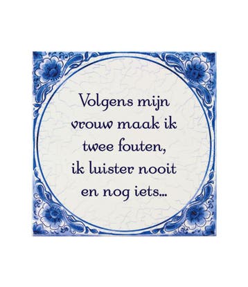 Tegels delfts blauw Twee fouten 15cm, Verzenden, Nieuw