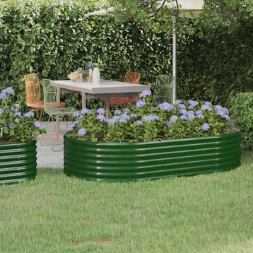 vidaXL Plantenbak 175x100x36 cm gegalvaniseerd staal groen, Tuin en Terras, Verzenden, Nieuw