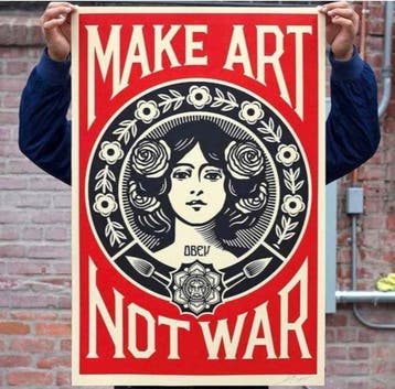 Shepard Fairey (OBEY) - Obey - Make Art Not War - 2020s