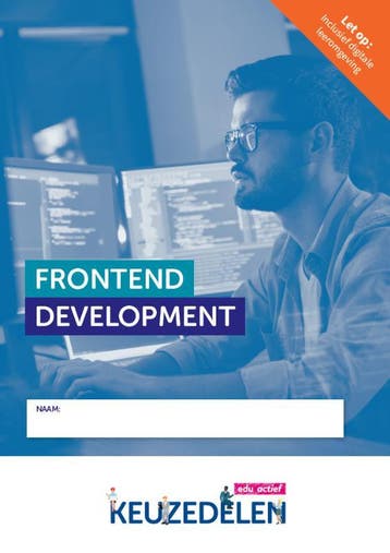 Keuzedeel - Keuzedeel Frontend development combipakket, Livres, Livres scolaires, Verzenden