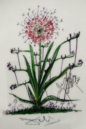 Salvador Dali (1904-1989) - Las Flores Dalinianas - plate