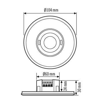 ESYLUX Interrupteur à Mouvement Plat (complet) - EP10428074, Doe-het-zelf en Bouw, Verzenden, Nieuw