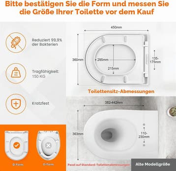 GRIFEMA G951 Premium wc-bril – antibacterieel en krasbest., Ophalen of Verzenden, Nieuw