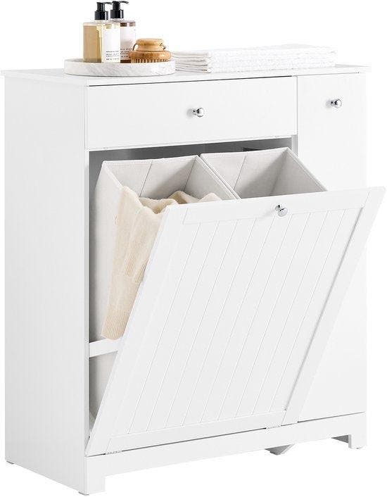 2dekans | SoBuy Badkamermeubel met Wasmand, Lade en, Huis en Inrichting, Badkamer | Badkamermeubels, Ophalen of Verzenden