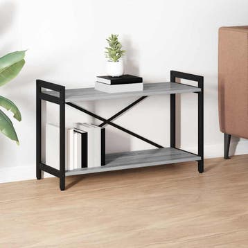 vidaXL Boekenplank 80 x 30 x 50 cm Bewerkt hout Grijs sonoma, Verzenden