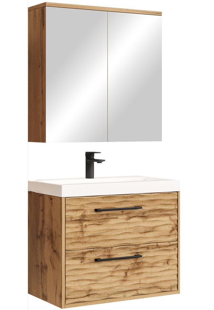 Badkamermeubel Etna 60cm eiken Badmeubel met spiegelkast, Maison & Meubles, Salle de bain | Meubles de Salle de bain, Envoi