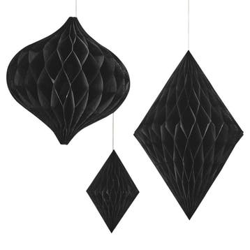Zwarte Honeycombs 3st, Verzenden