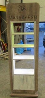 Rek, Display, met LED verlichting en kastje, B59 x D25 x, Nieuw in verpakking