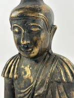 A bronze figure of Buddha - Figuur - Myanmar/Birma (Zonder, Antiek en Kunst