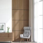 vidaXL Wandpanelen 8 pcs Naturel 60,5 x 60 cm, Doe-het-zelf en Bouw, Verzenden, Nieuw