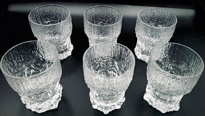 Iittala - Tapio Wirkkala - Drinkservies voor 6 - Glas -, Antiek en Kunst, Antiek | Glaswerk en Kristal